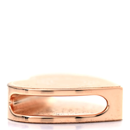 Hermes Rose Gold Plated Brass Mini Coeur Twilly Scarf Ring 3 of 4