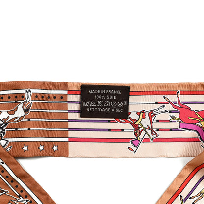 Hermes Silk Pani La Shar Pawnee Twilly Beige Rouille Rouge 4 of 4
