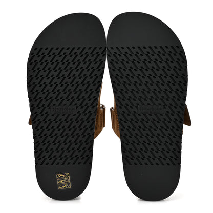 Hermes Suede Goatskin Womens Chypre Sandals 39.5 Brun Fume 5 of 9