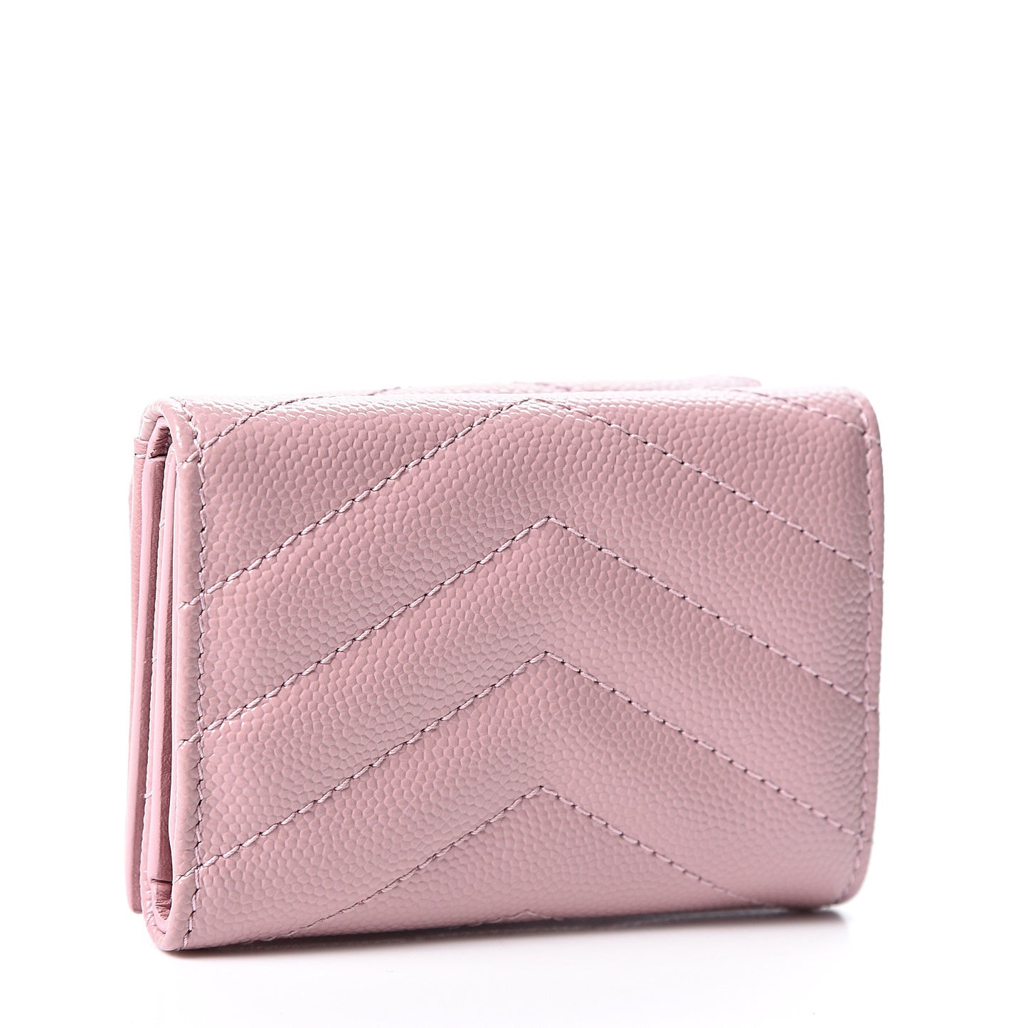 Grain De Poudre Matelasse Chevron Monogram Tiny Wallet Tender Pink