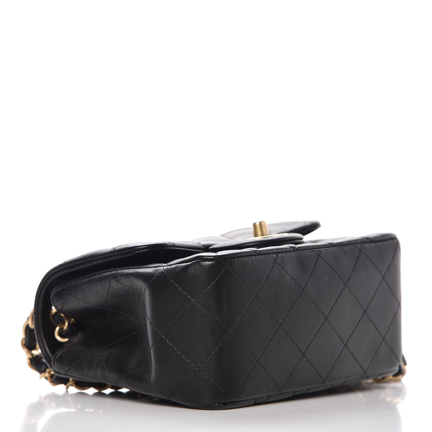 Chanel Lambskin Quilted Mini Square Flap Black 4 of 8