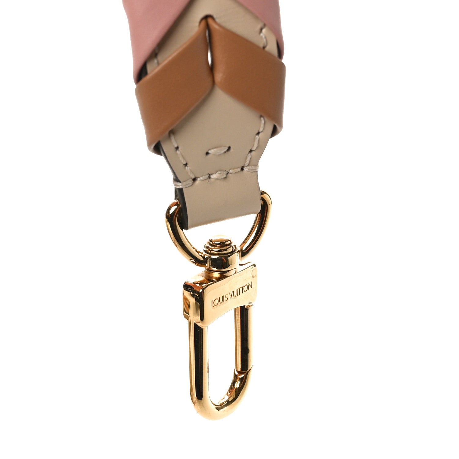 Louis Vuitton Calfskin Braided Croisette Shoulder Strap Rose 3 of 3