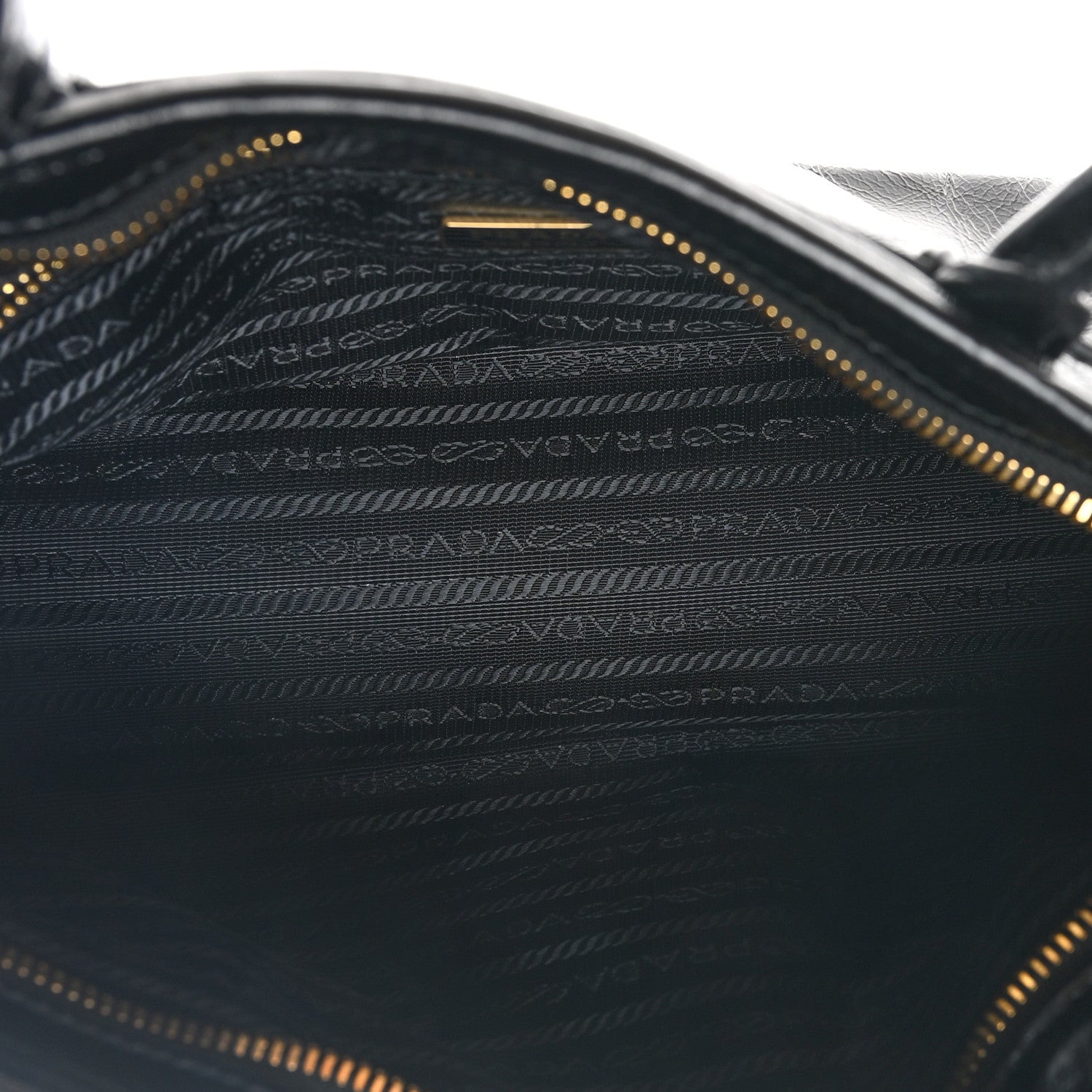 Prada Glossy Calfskin Triangle Medium Bonnie Shoulder Bag Black 5 of 9