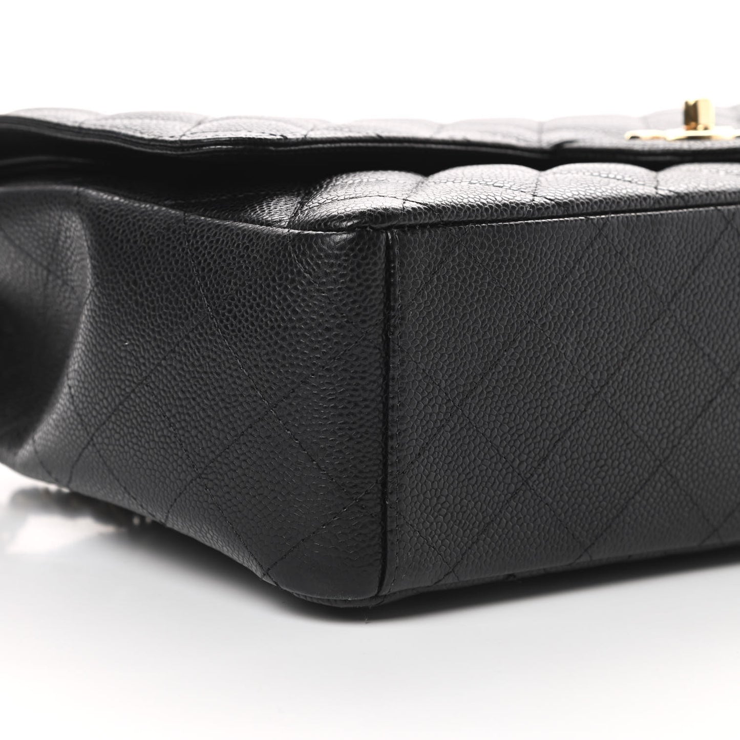 Caviar Quilted Maxi Double Flap Black