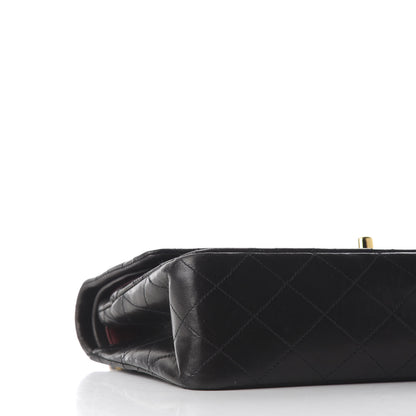Chanel Lambskin Quilted Medium Double Flap Black 7 of 9