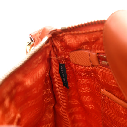 Prada Tessuto Nylon Saffiano Tote Papaya 7 of 15
