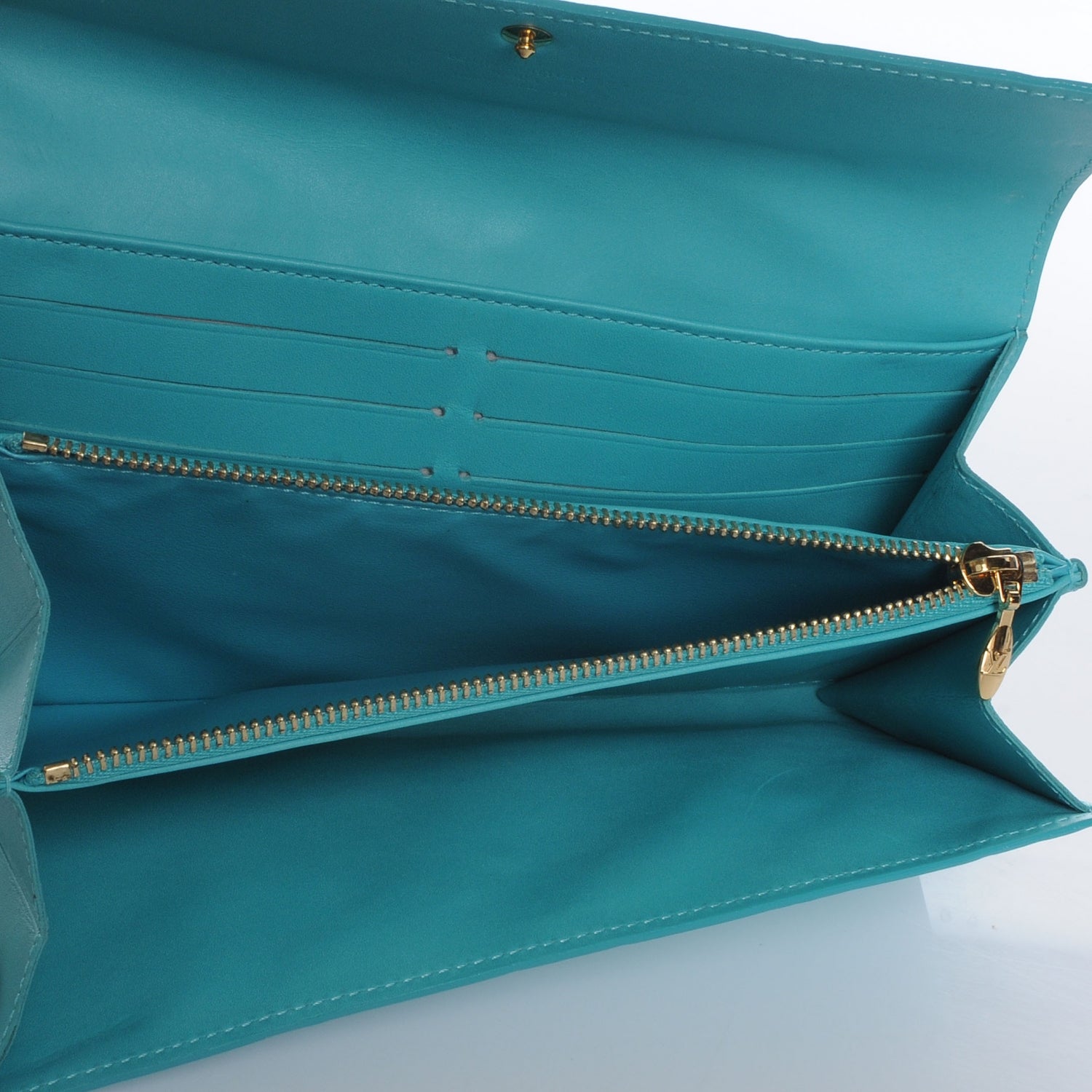 Louis Vuitton Vernis Sarah Wallet Blue Lagon 7 of 8