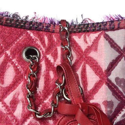 Chanel Vinyl Funny Tweed Patchwork Tote Fuchsia 13 of 20