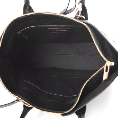 Burberry Heritage Grain Check Embossed Medium Dewsbury Tote Black 5 of 8