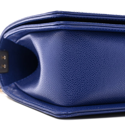 Chanel Caviar Quilted Medium Boy Flap Blue 9 of 11