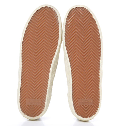 Saint Laurent Canvas Solaris Pinaskullada Skate Slip On Sneakers 38 Black White 5 of 10