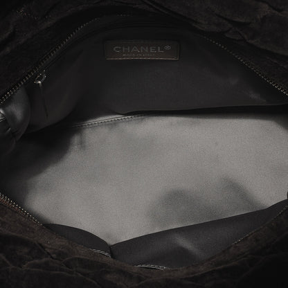 Chanel Velour Bubble Quilt Moscow Bowler Brown 5 of 8