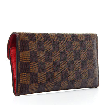 Louis Vuitton Damier Ebene Josephine Wallet Red 3 of 11