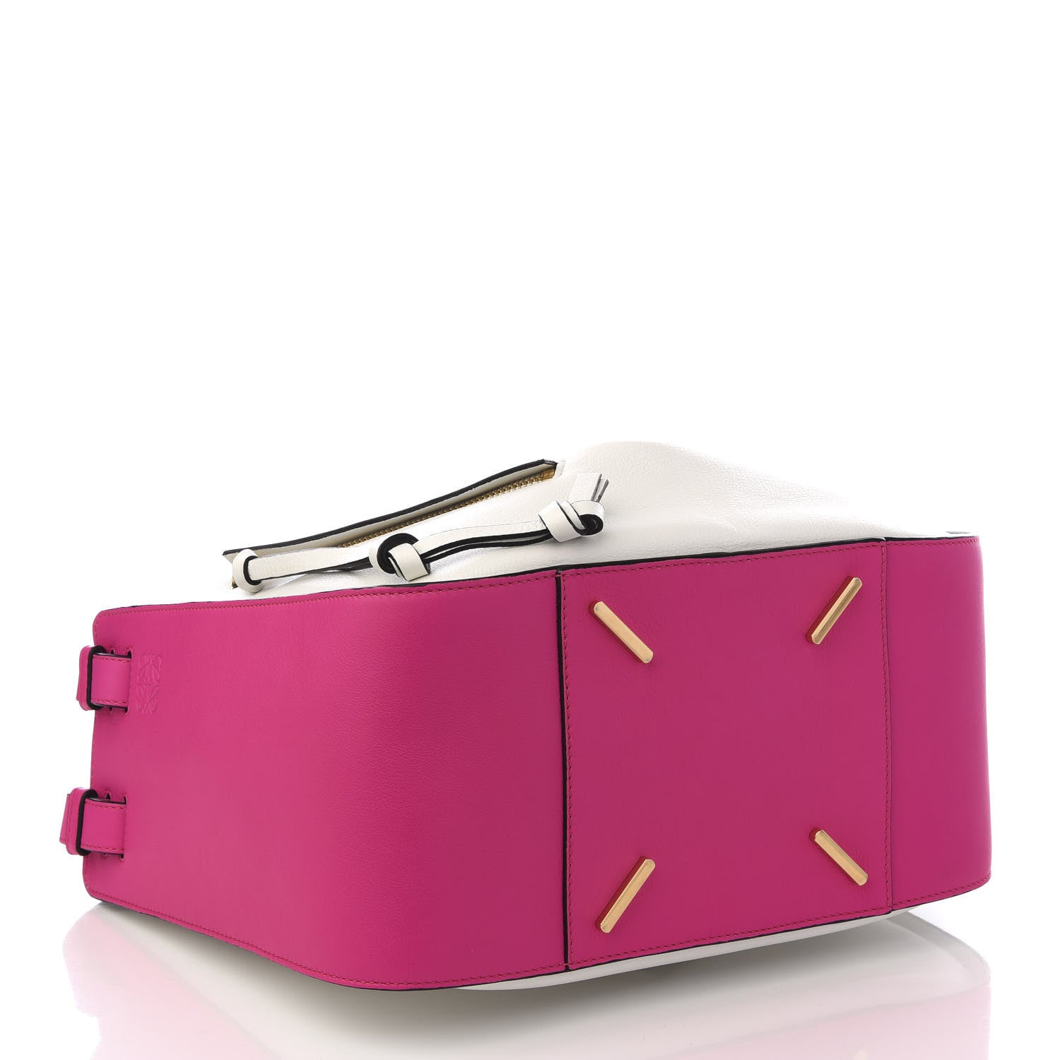 Loewe Calfskin Small Hammock Shoulder Bag Shocking Pink White 3 of 9