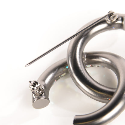 Chanel Ruthenium Crystal Baguette CC Brooch Multicolor 4 of 4