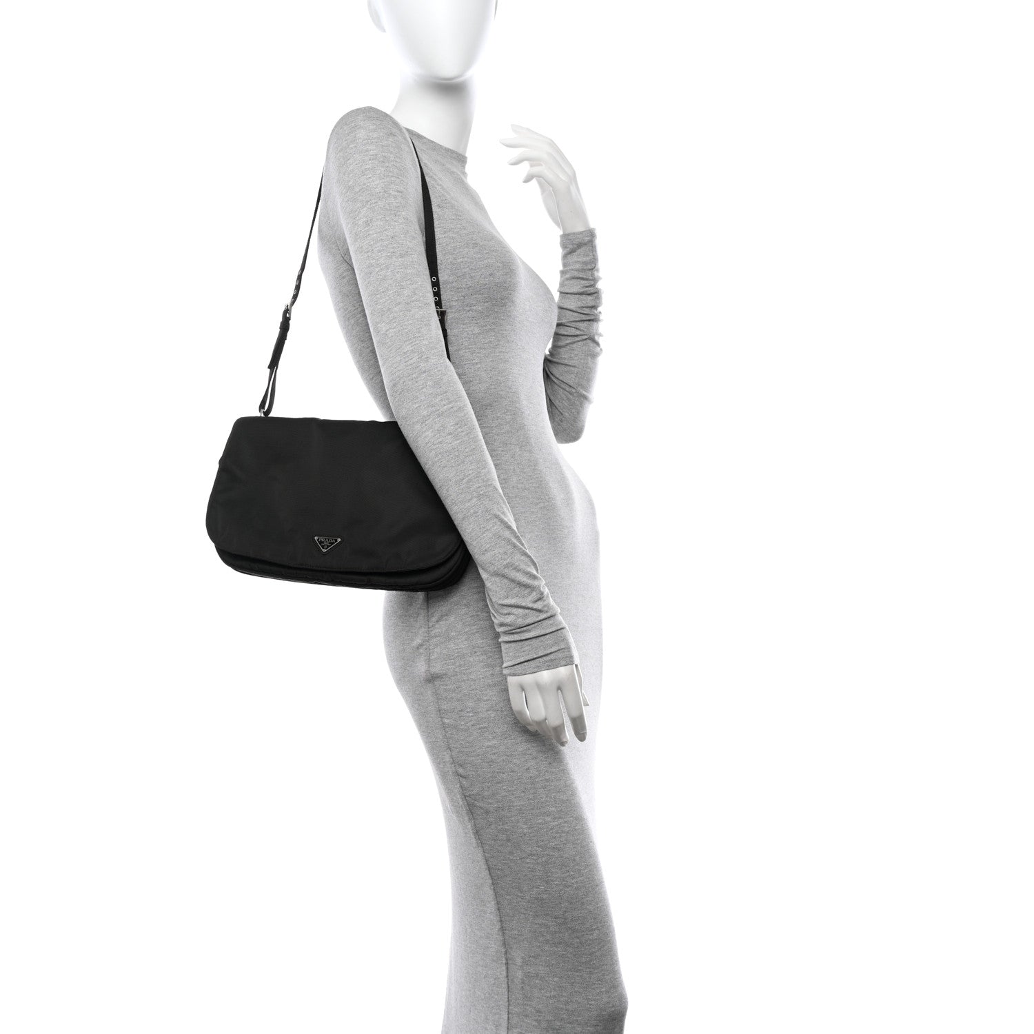 Prada Tessuto Light Nylon Shoulder Bag Cordovan 2 of 11