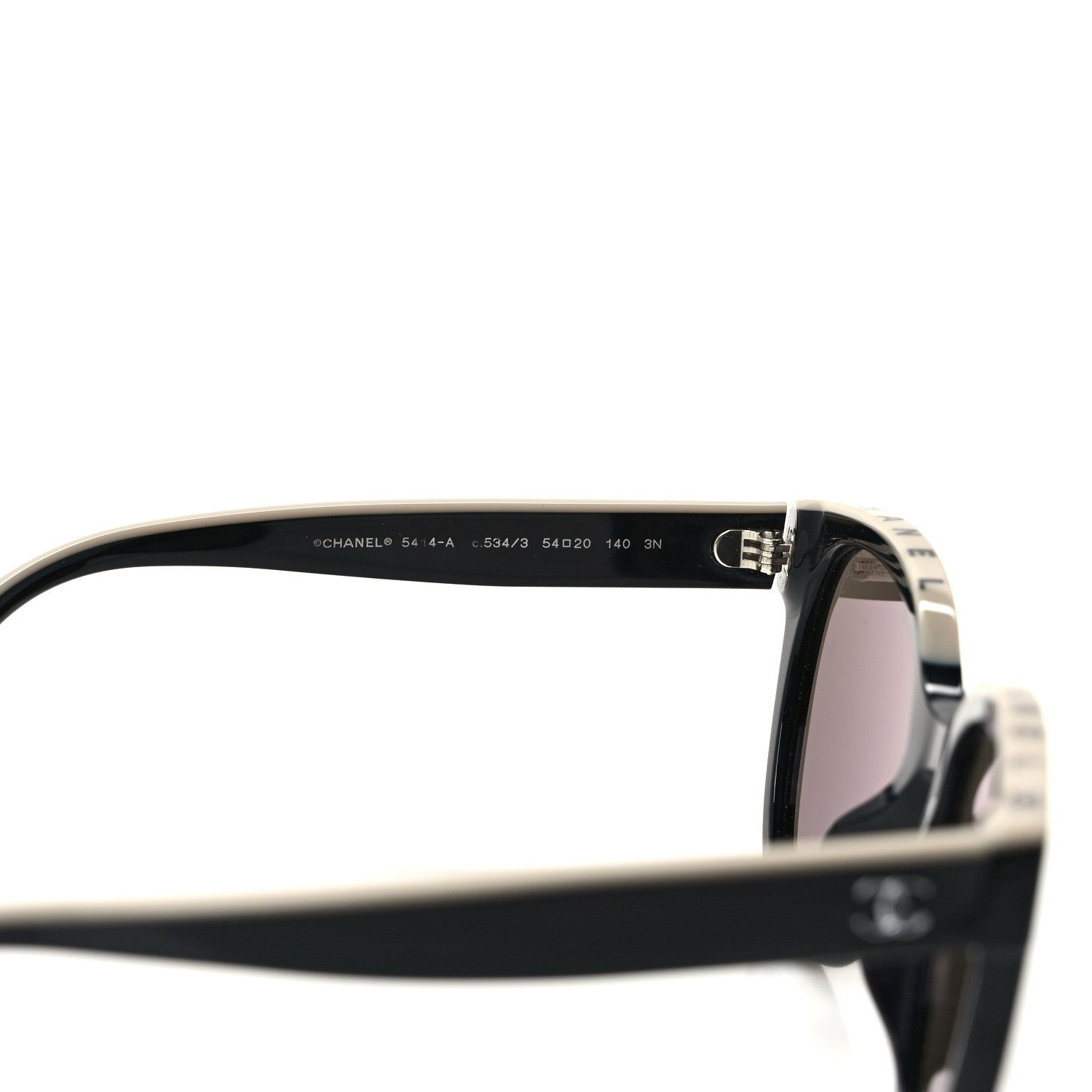 Chanel Acetate CC Butterfly Sunglasses 5414-A Black Beige 6 of 7