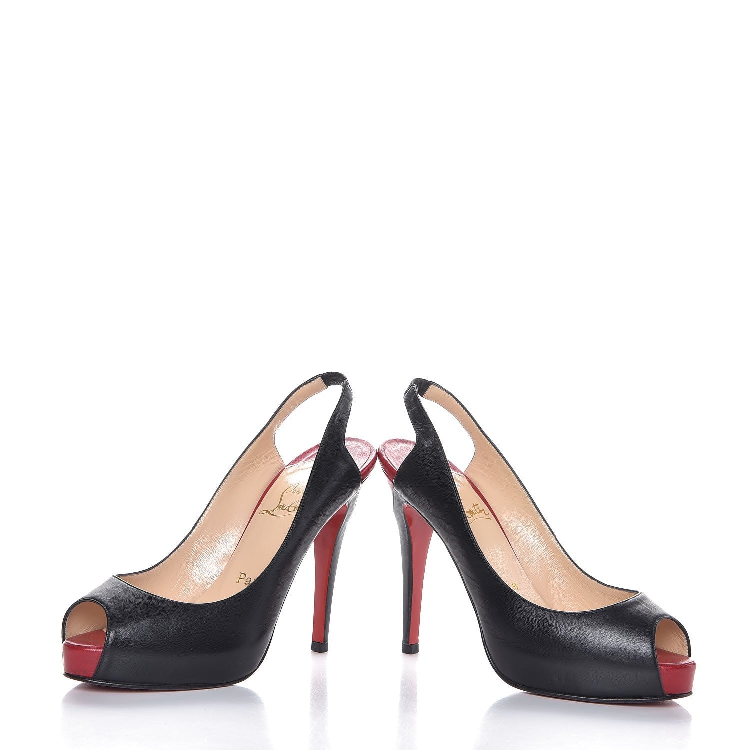 Christian Louboutin Nappa Architek 120 Pumps 36.5 Black Red 8 of 10