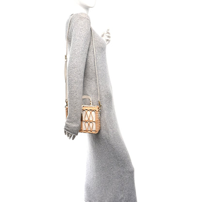 Dolce & Gabbana Wicker Calfskin Box Top Handle Bag White 2 of 10