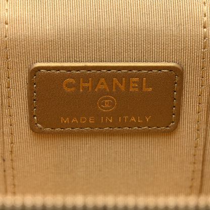 Chanel Lambskin Quilted Mini Pearl Crush Vanity Case With Chain Black 7 of 10