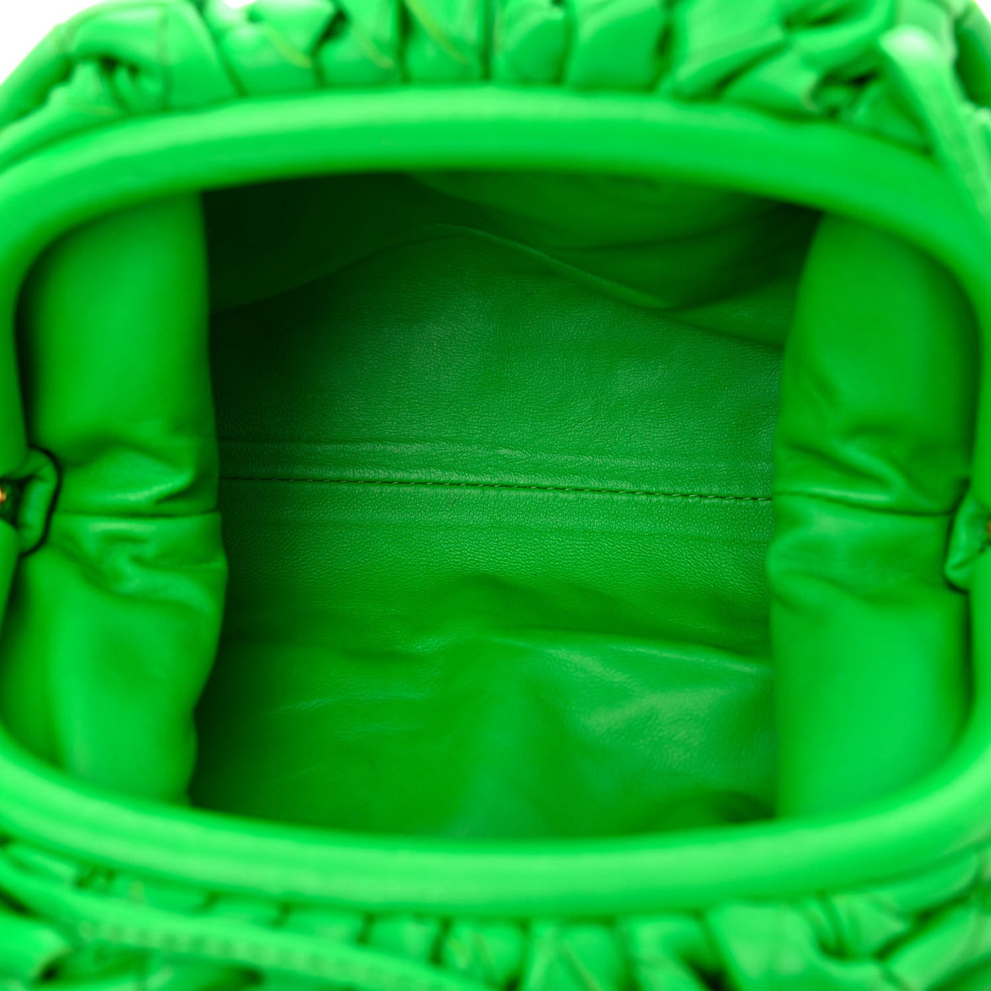 Nappa Intrecciato The Mini Pouch Clutch Parakeet