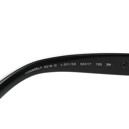 Chanel Acetate Lambskin Camellia CC Sunglasses 5316-Q Black 5 of 9