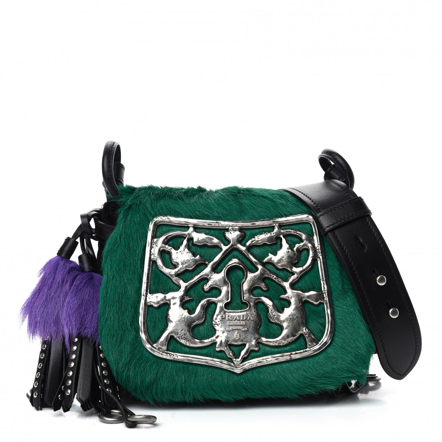 Cavallino Velluto Corsaire Antic Crossbody Bag Biliardo Black