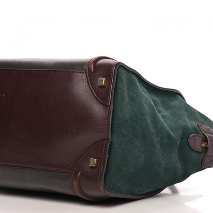 Celine Smooth Calfskin Suede Mini Tri-Color Luggage Burgundy 7 of 10