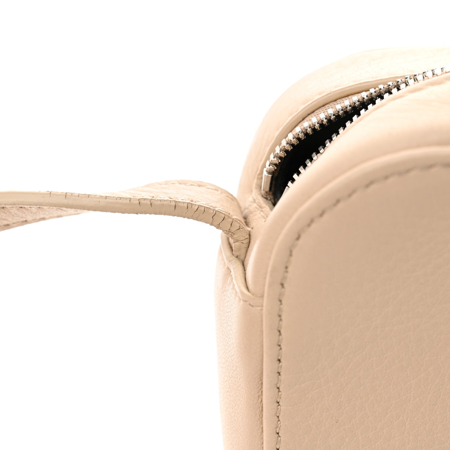 Balenciaga Calfskin Logo XS Everyday Camera Bag Light Beige Black 11 of 12