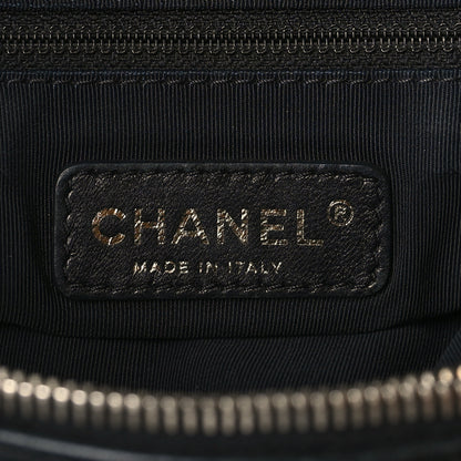 Chanel Calfskin Quilted Small Chain Me Tote Black 6 of 10