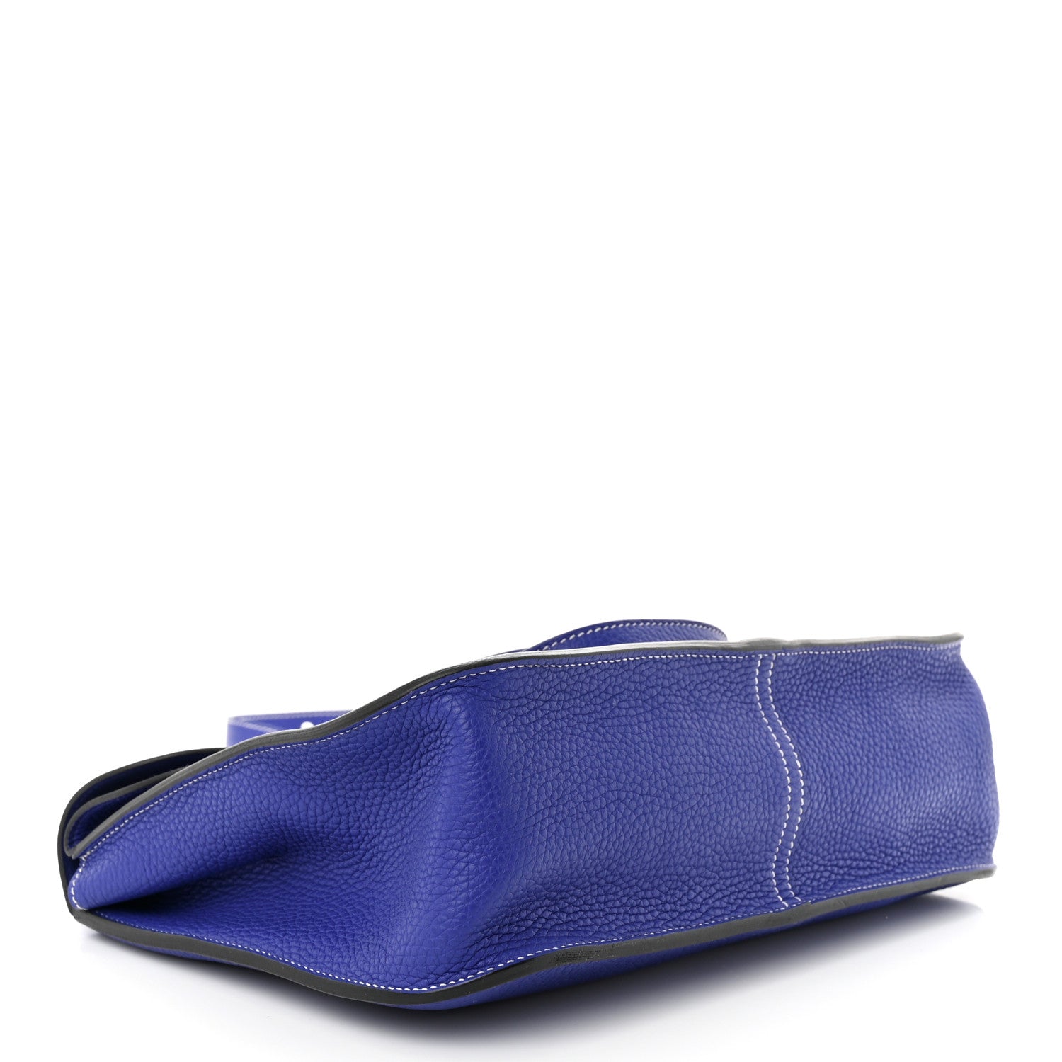 Hermes Taurillon Clemence Halzan 31 GM Bleu Electrique 4 of 12