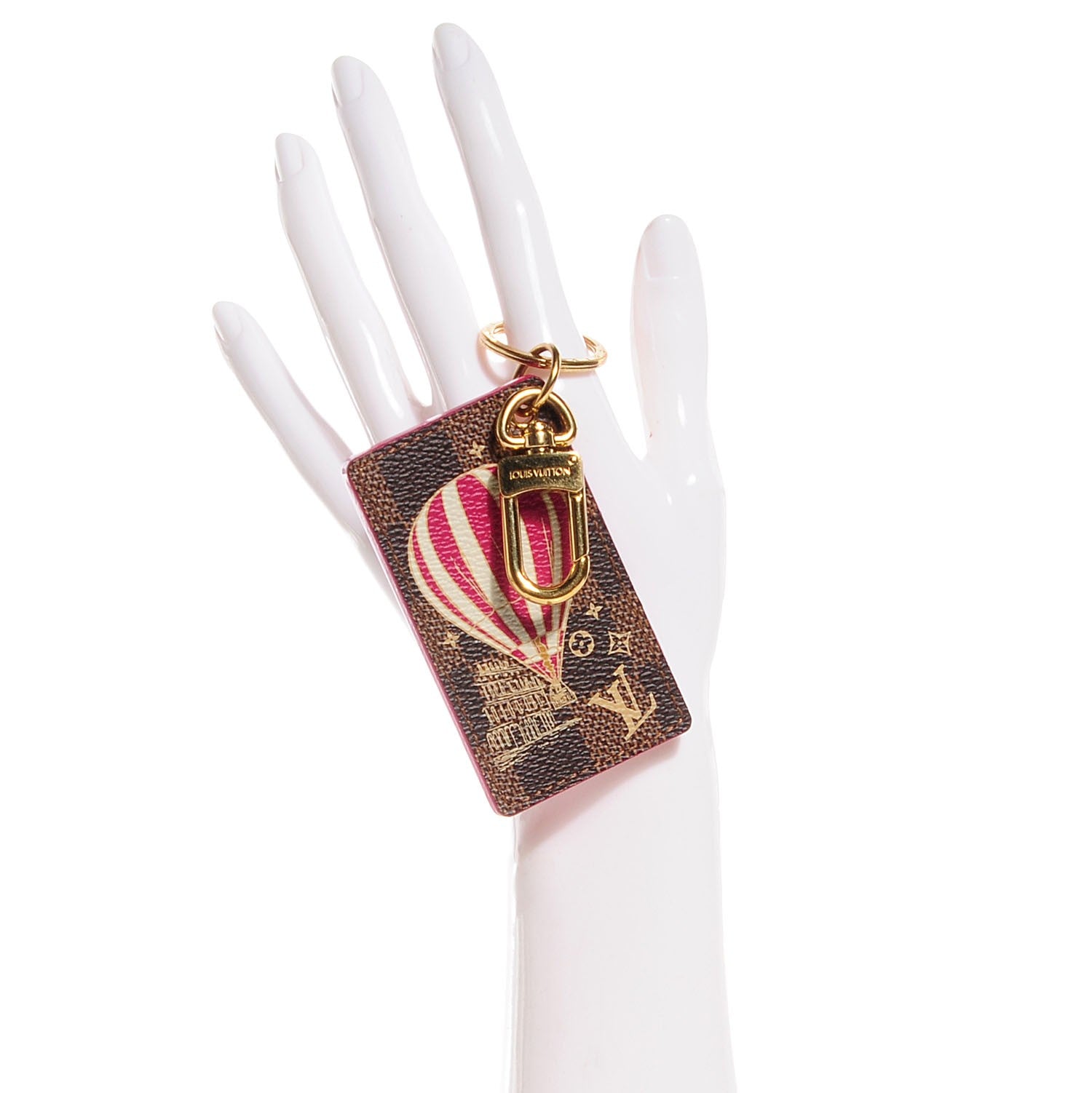 Louis Vuitton Damier Ebene Illustre Air Balloon Bag Charm Grenade 2 of 5