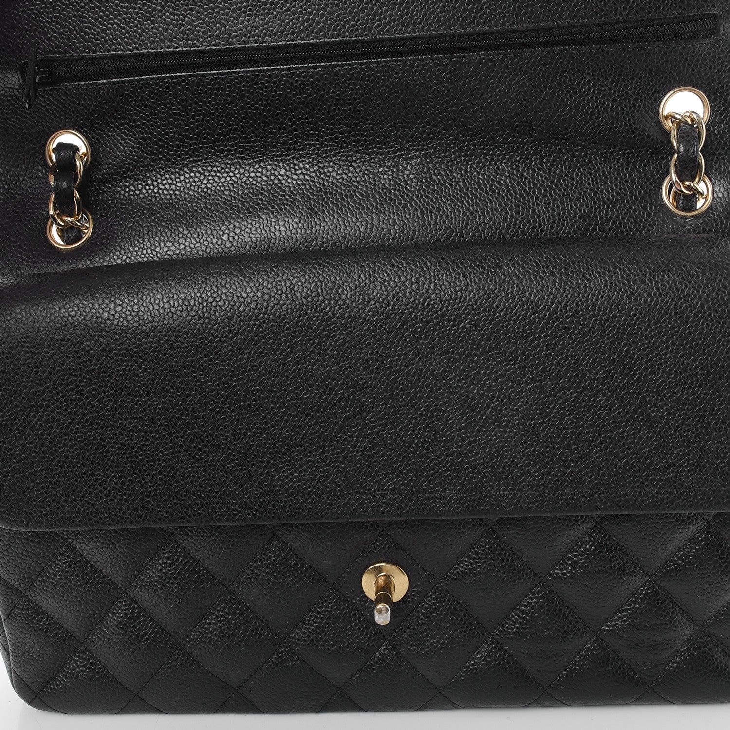 Chanel Caviar Quilted Jumbo Double Flap Black 8 of 8