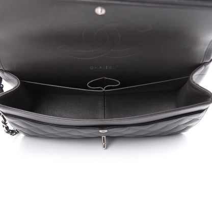 Chanel Lambskin Quilted Jumbo Double Flap Dark Grey 5 of 14