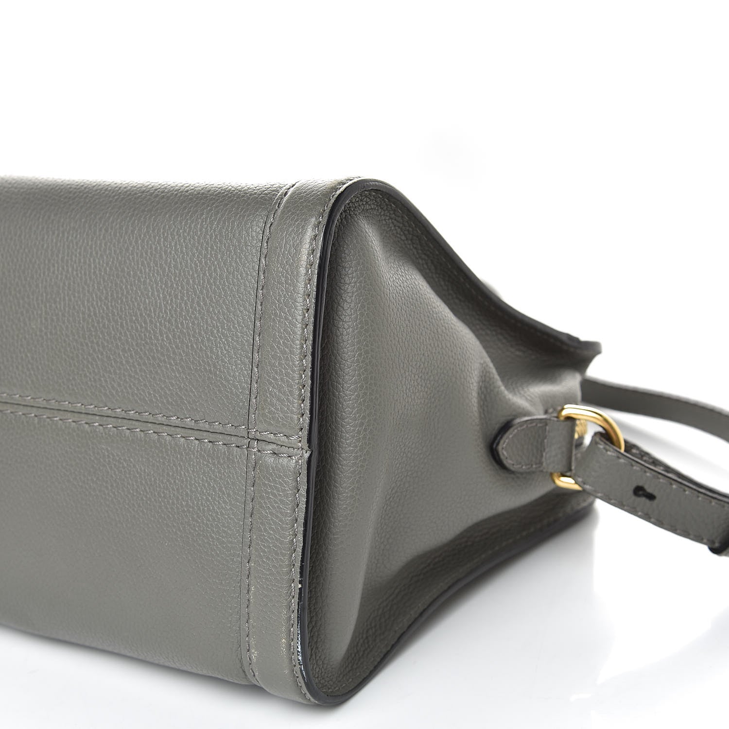 Alexander McQueen Pebbled Calfskin Small Skull Padlock Zip Around Tote Dark Grey 13 of 17