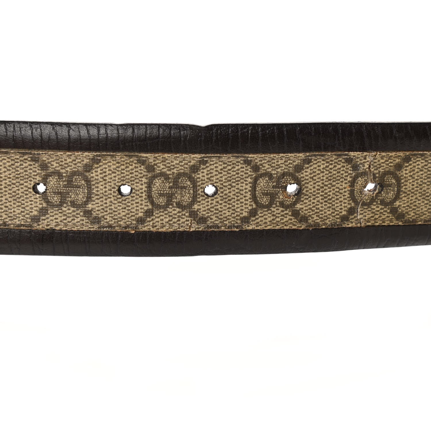 Gucci GG Supreme Monogram Niagara Lux Calfskin Interlocking G 40mm Belt 95 38 Beige Ebony Cocoa 3 of 8