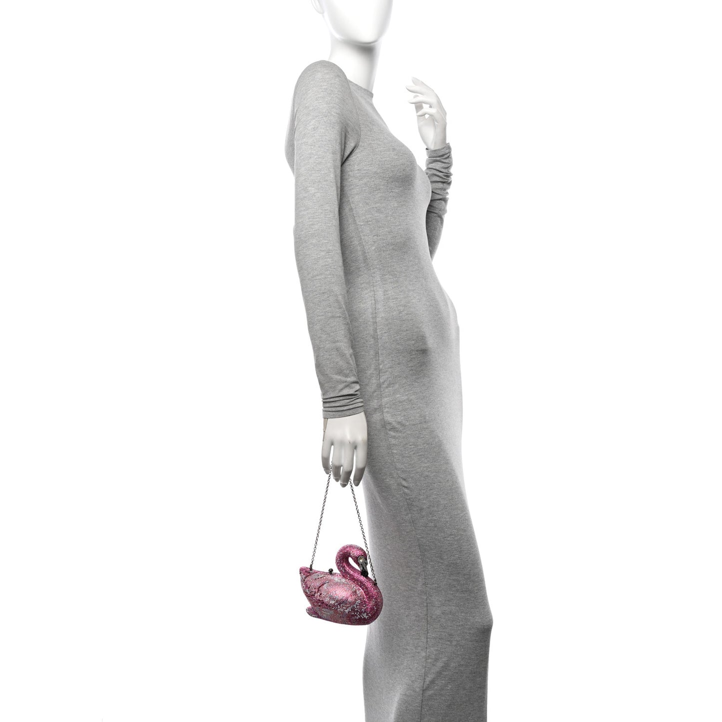 Crystal Flamingo Minaudiere Clutch Pink Multicolor