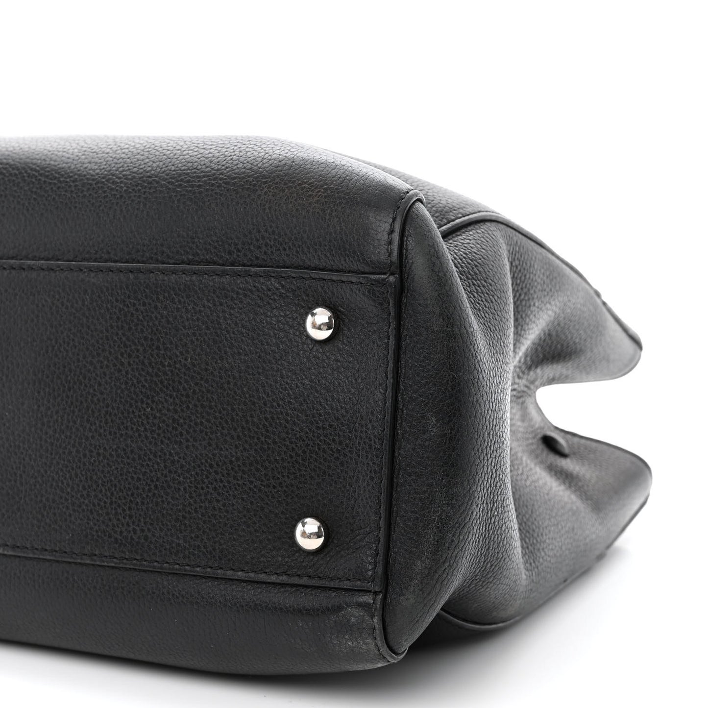 Grained Calfskin Small Neo Executive Shopper Tote Black