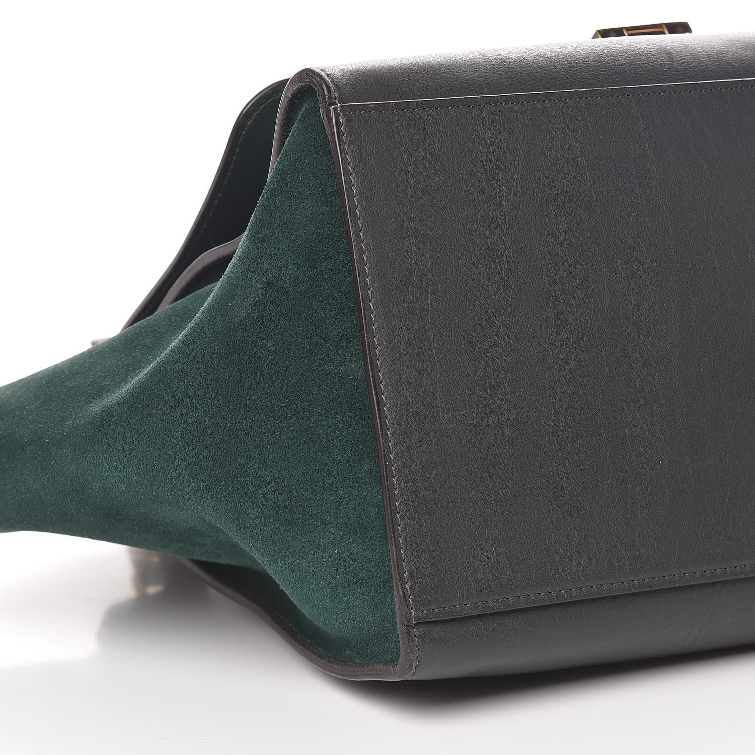 Celine Smooth Calfskin Suede Medium Tri-Color Trapeze Burgundy 8 of 18