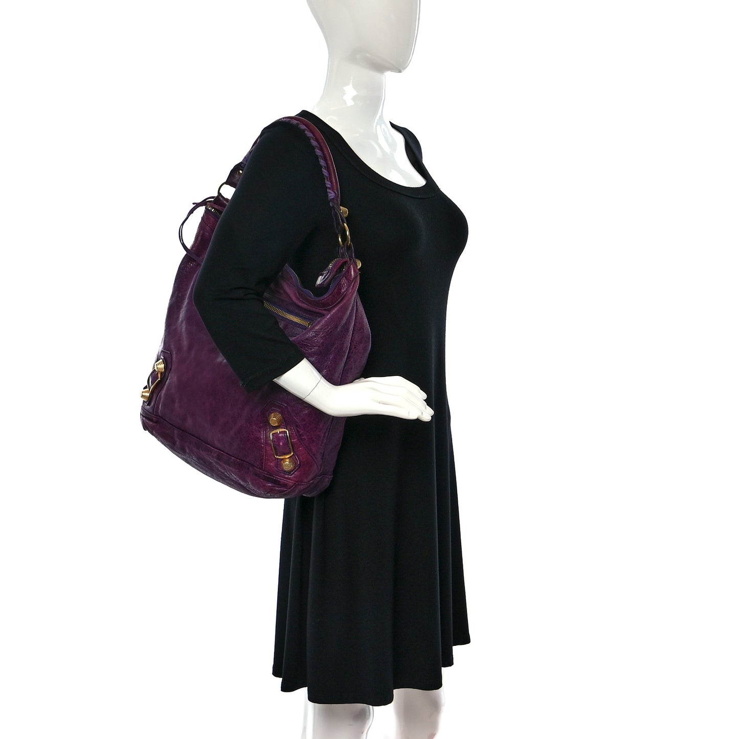 Agneau Giant 21 Gold Hardware Day Hobo Raisin