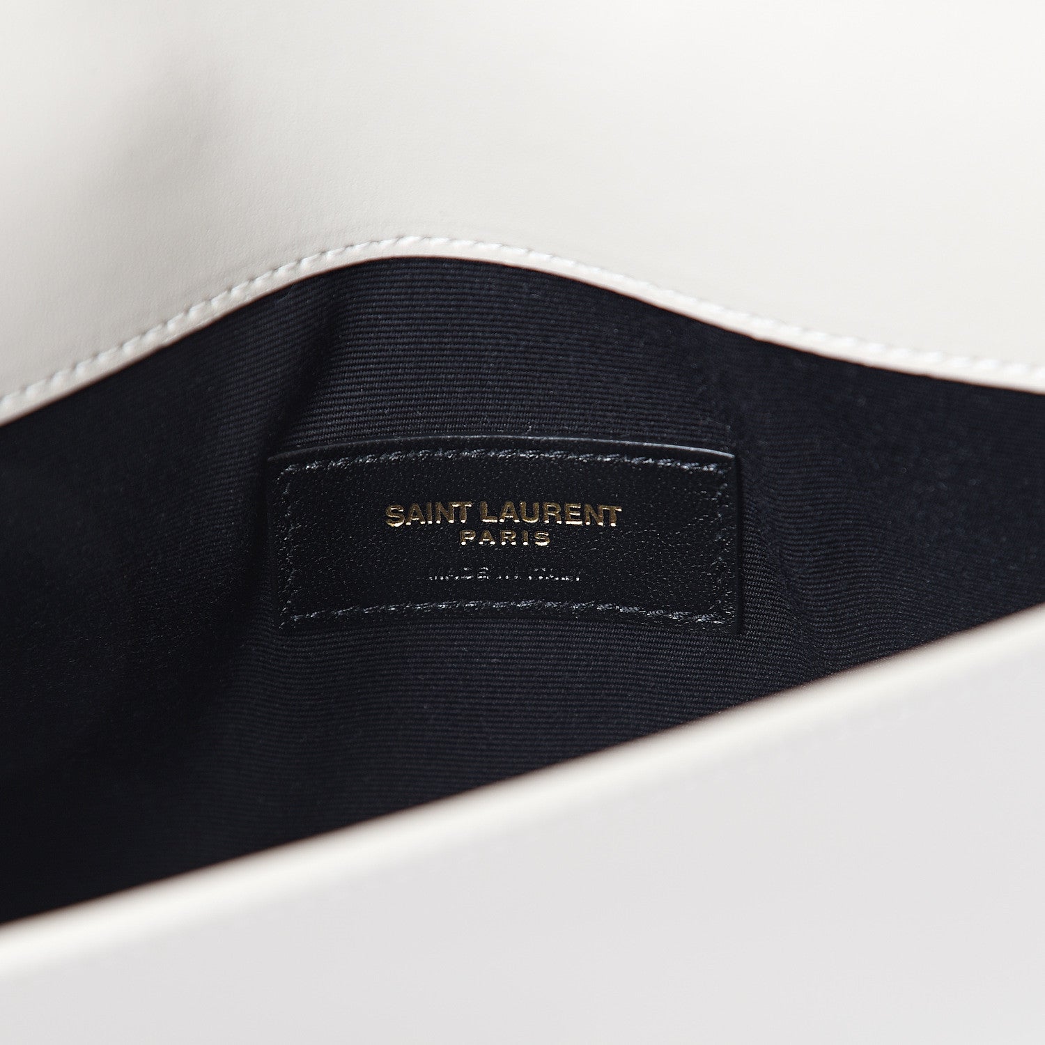 Saint Laurent Smooth Shiny Calfskin Uptown Pouch Crema Soft 5 of 5