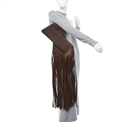 Bottega Veneta Nappa Intrecciato The Fringe Crisscross Bag Ebano 2 of 8