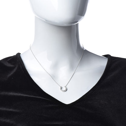 Tiffany Platinum Diamond Horseshoe Pendant Necklace 2 of 7