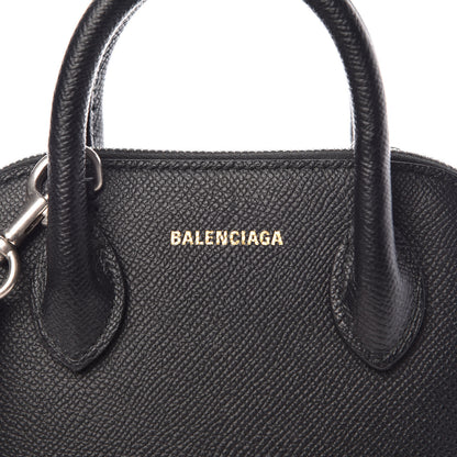 Balenciaga Signature Grained Calfskin Logo XXS Ville Top Handle Bag Black Rose Shocking 7 of 10