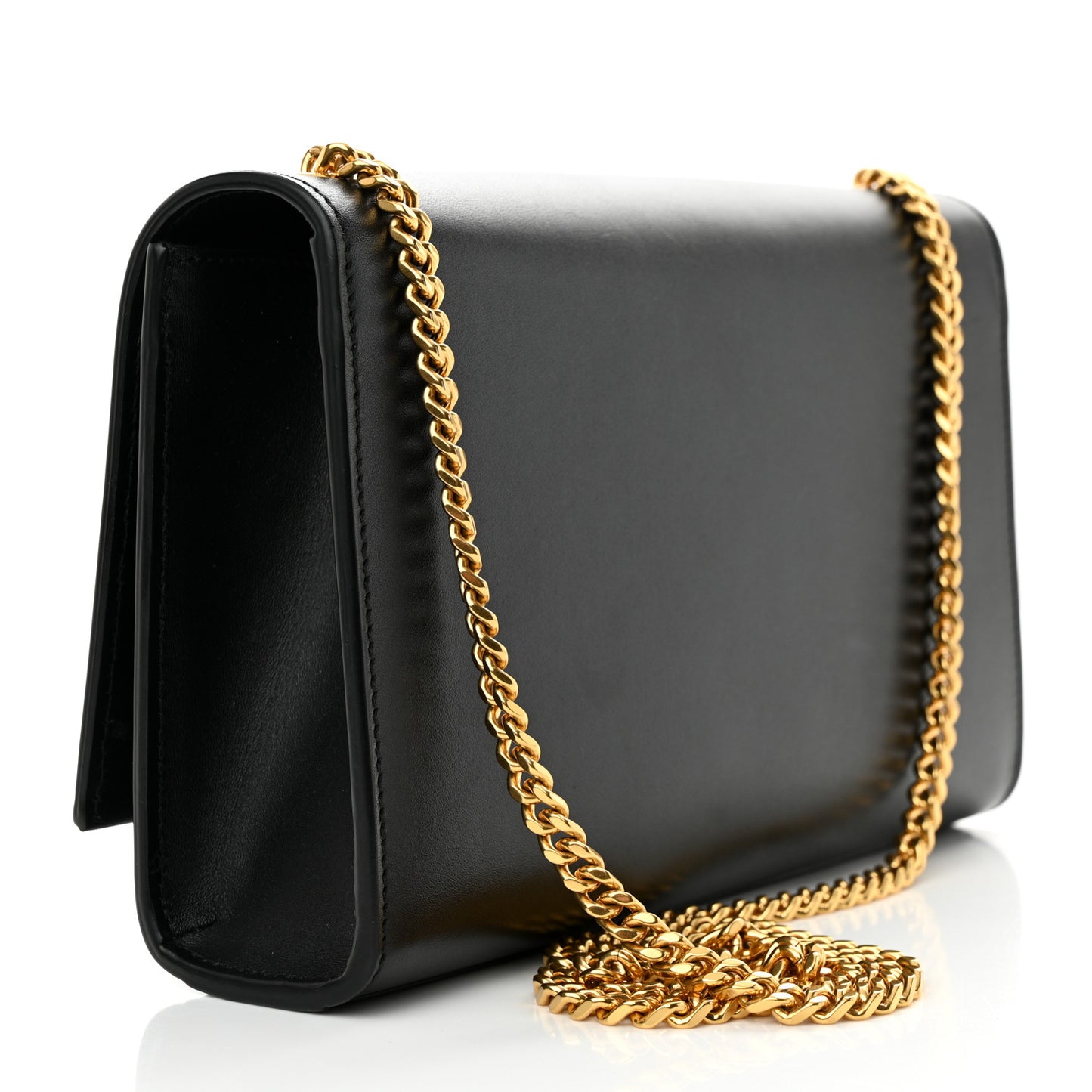 Smooth Calfskin Medium Classic Monogram Kate Tassel Satchel Black