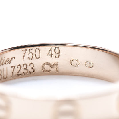Cartier 18K Pink Gold 3.5mm LOVE Wedding Band Ring 49 5 5 of 5