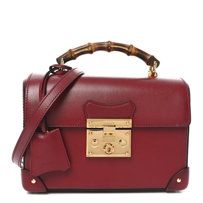 Gucci Azalea Calfskin Small Padlock Bamboo Shoulder Bag Romantic Cerise 1 of 11