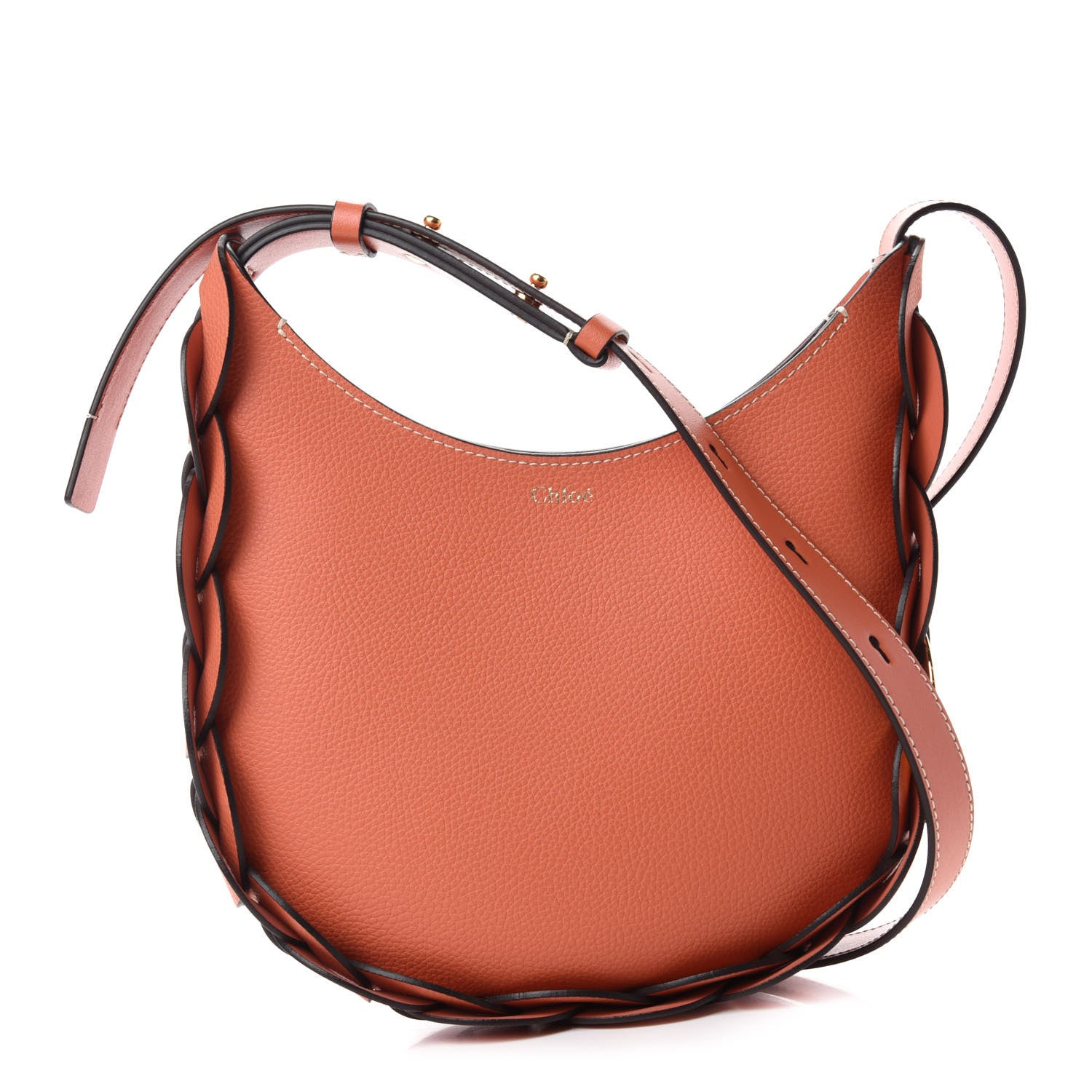 Chloe Small Grain Smooth Calfskin Small Darryl Hobo Tawny Orange 1 of 9