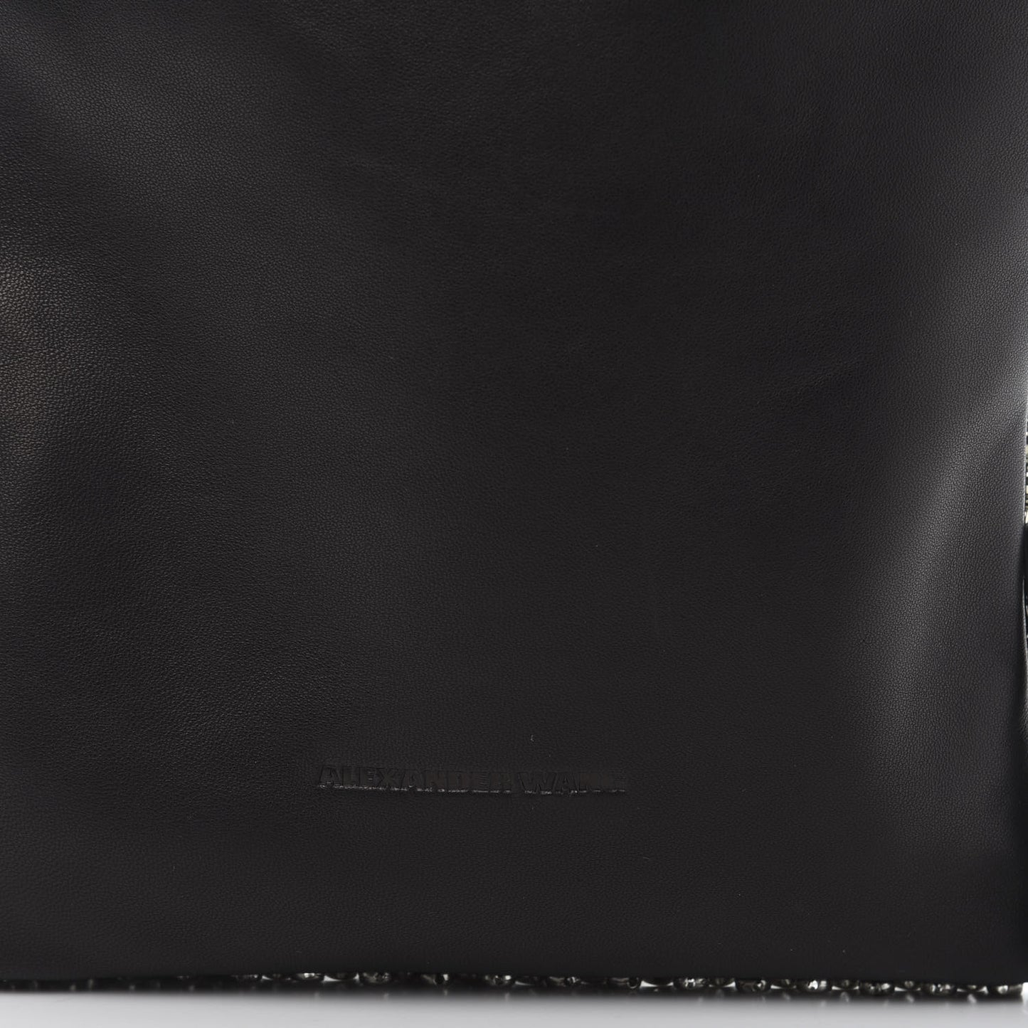 Calfskin Sequin Ryan Mini Drawstring Black Silver