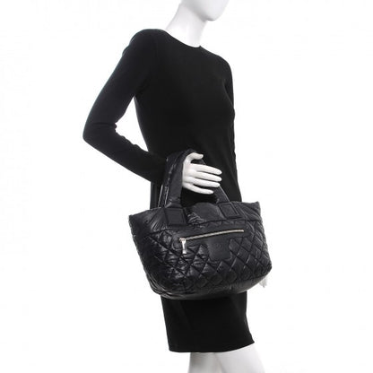 Chanel Nylon Quilted Coco Cocoon Medium Reversible Tote Black Red 3 of 20